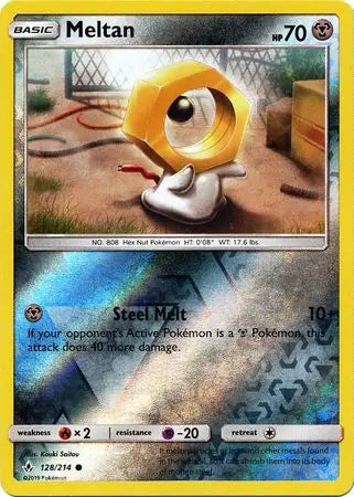 Meltan 128/214 (SM - Unbroken Bonds)  - Reverse Holofoil