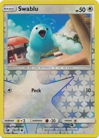 Swablu 79/111 (SM - Crimson Invasion)  - Reverse Holofoil