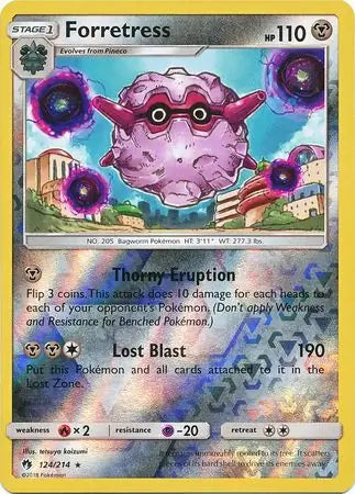 Forretress 124/214 (SM - Lost Thunder)  - Reverse Holofoil