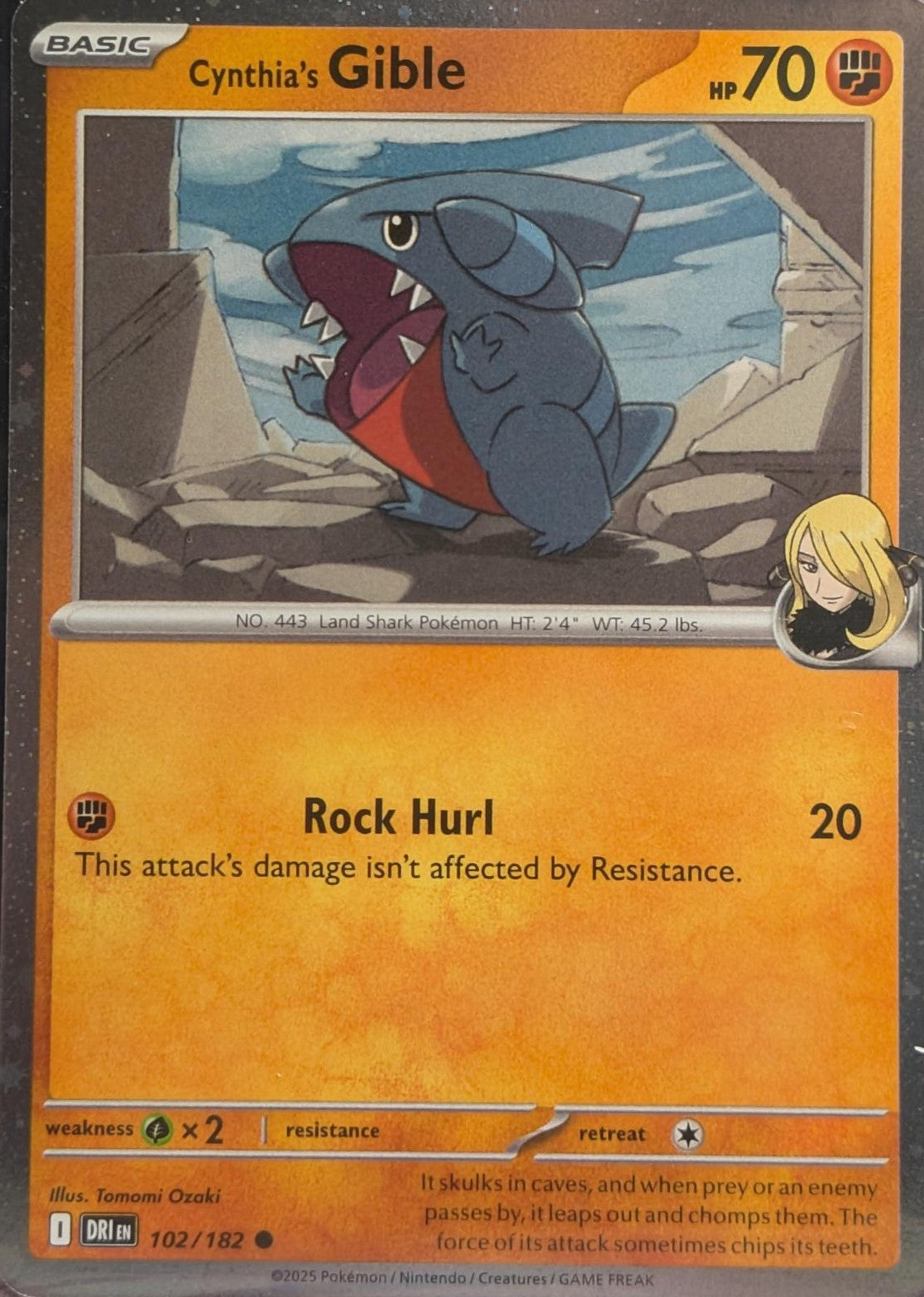 Cynthia's Gible 102/182 (Miscellaneous Cards & Products)  - Cosmo Holofoil