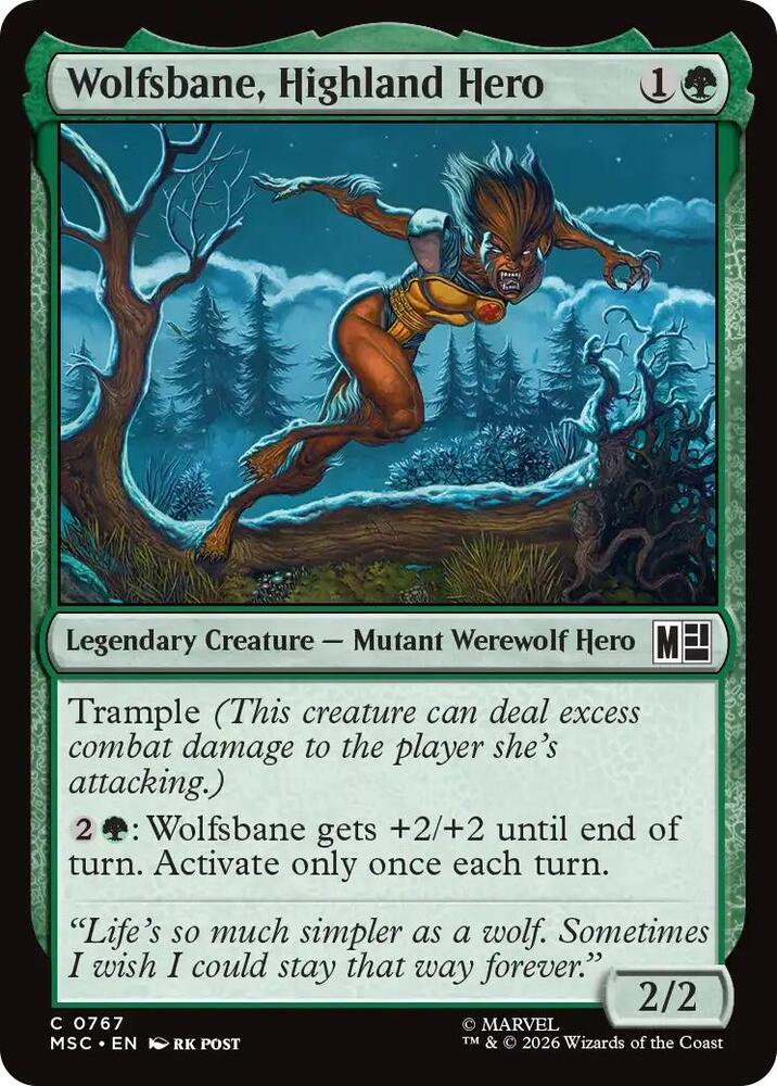 Wolfsbane, Highland Hero 767 (Commander: Marvel Super Heroes) 