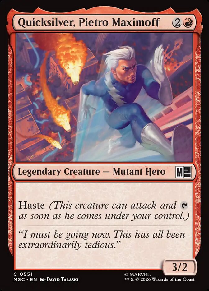 Quicksilver, Pietro Maximoff 551 (Commander: Marvel Super Heroes) 