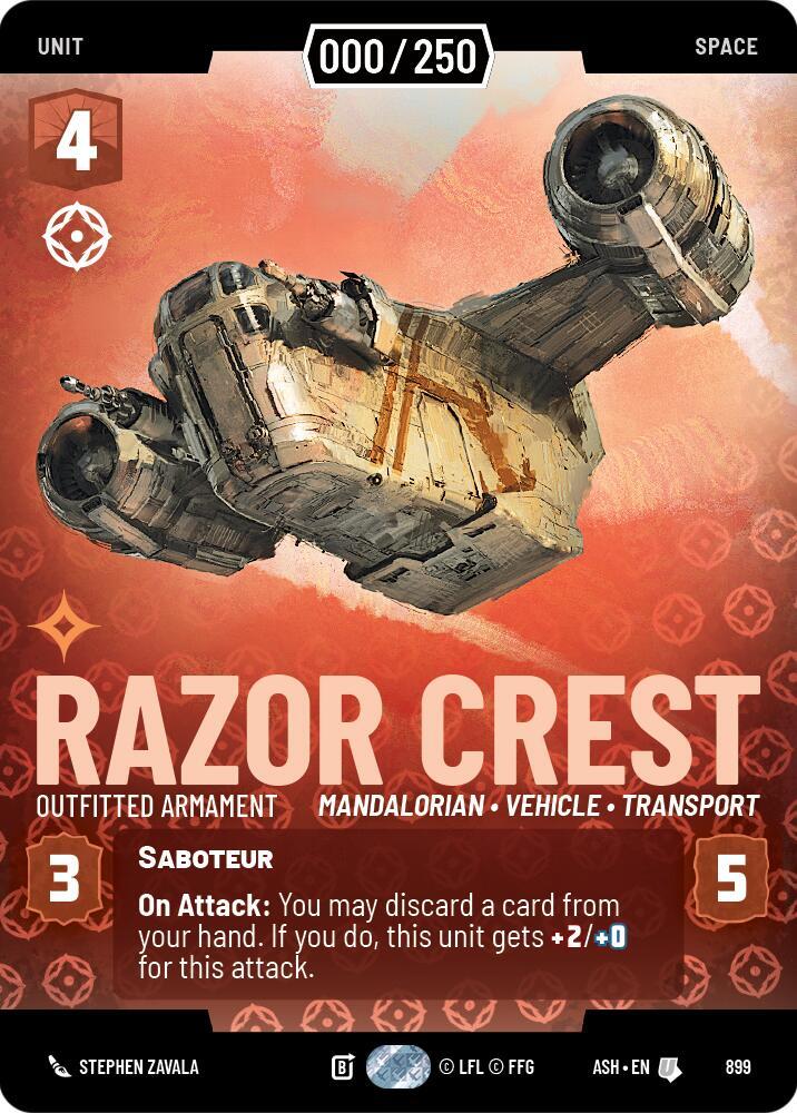 Razor Crest Outfitted Armament Serialized 899 (Ashes of the Empire)  - Foil