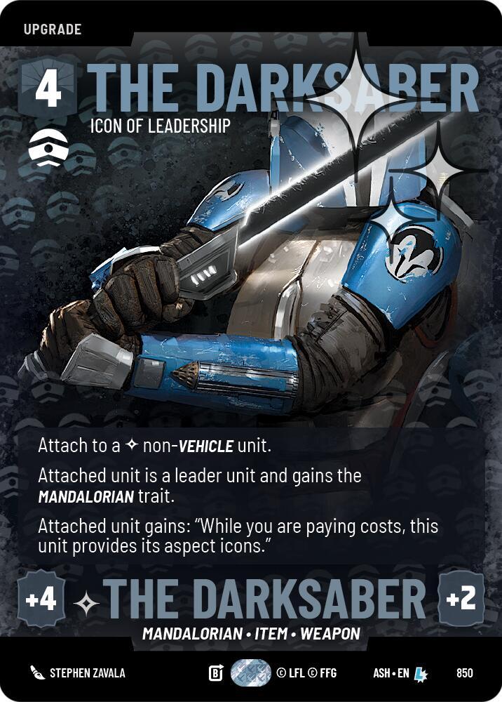 The Darksaber Icon of Leadership Prestige Foil 850 (Ashes of the Empire)  - Foil