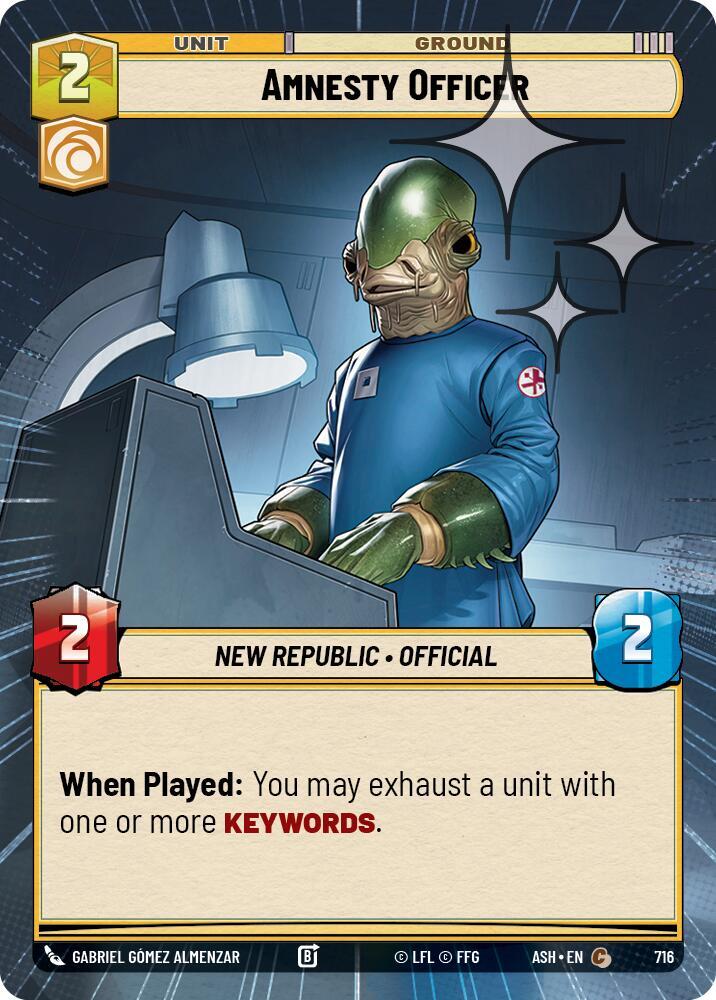 Amnesty Officer Hyperspace Foil 716 (Ashes of the Empire)  - Foil
