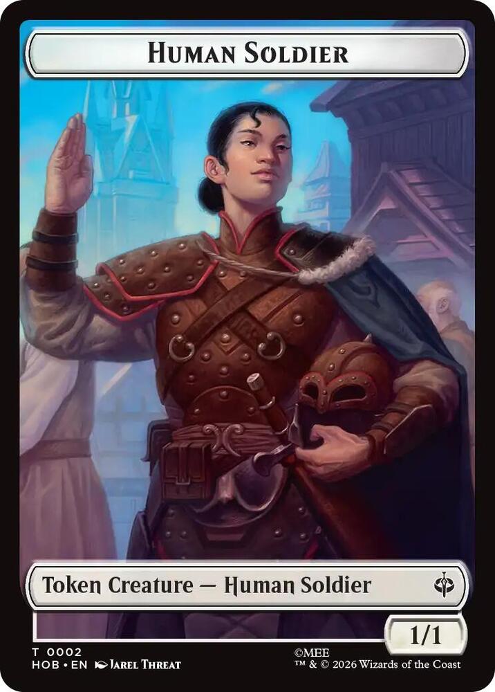 Human Soldier // Goblin Army Double Sided Token 2 // 4 (The Hobbit)  - Foil