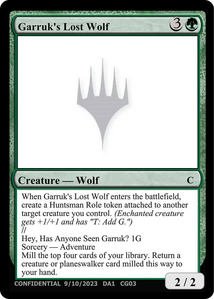 Garruk's Lost Wolf // Hey, Has Anyone Seen Garruk? (DA1-CG03A) - Unknown Event