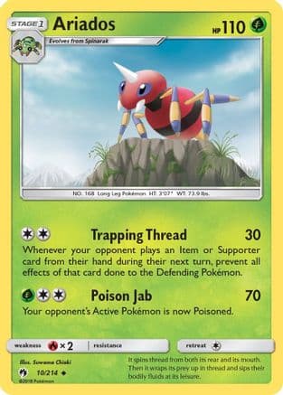 Ariados 10/214 - SM  Lost Thunder Reverse Holofoil