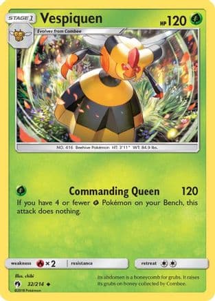 Vespiquen 32/214 - SM  Lost Thunder Reverse Holofoil