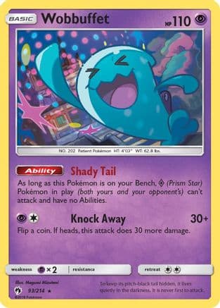 Wobbuffet 093/214 - SM  Lost Thunder Reverse Holofoil