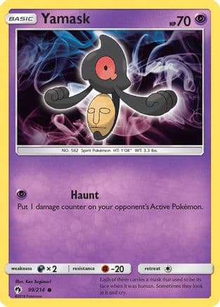 Yamask 99/214 - SM  Lost Thunder Reverse Holofoil
