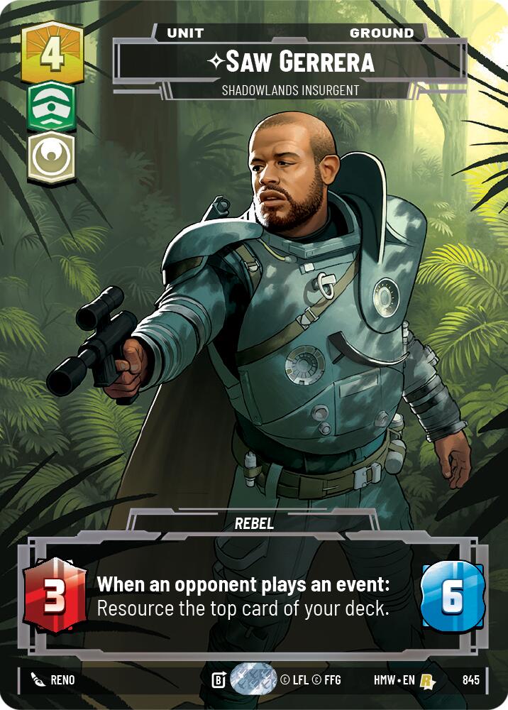 Saw Gerrera Shadowlands Insurgent Prestige 845 (Homeworlds) 