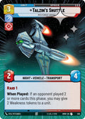 Talzins Shuttle Mysterious Arrival Hyperspace Foil 550 (Homeworlds)  - Foil