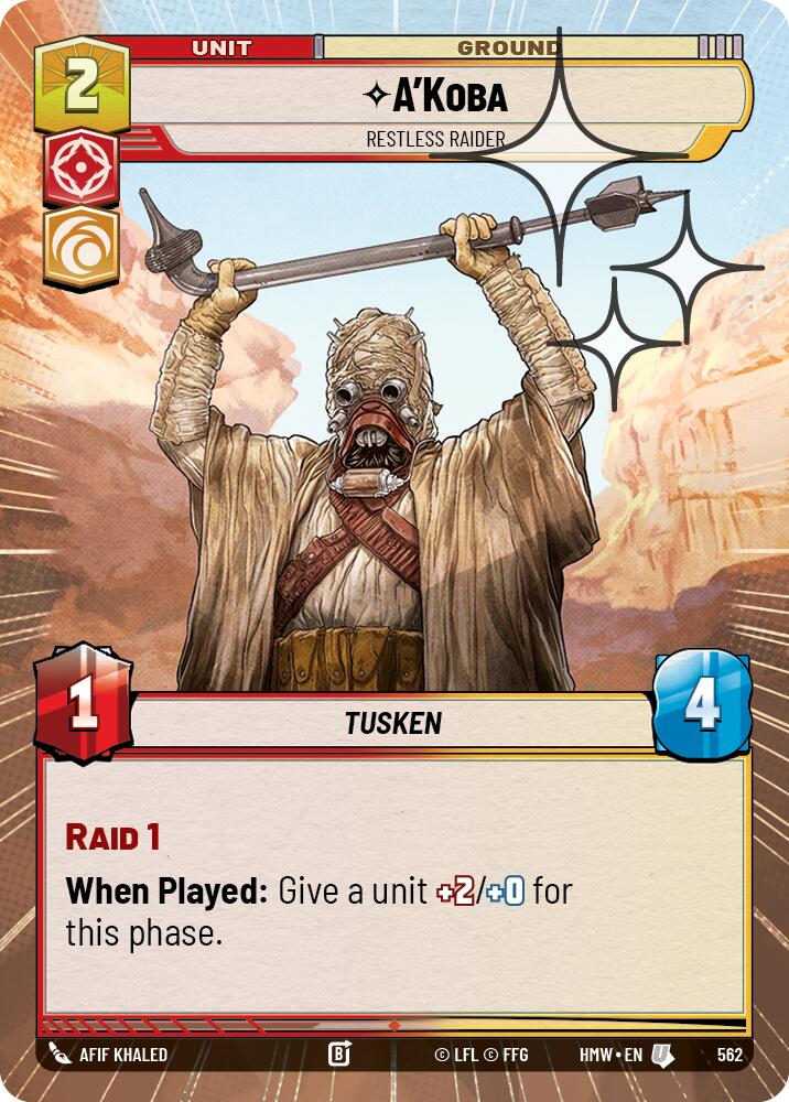 AKoba Restless Raider Hyperspace Foil 562 (Homeworlds)  - Foil