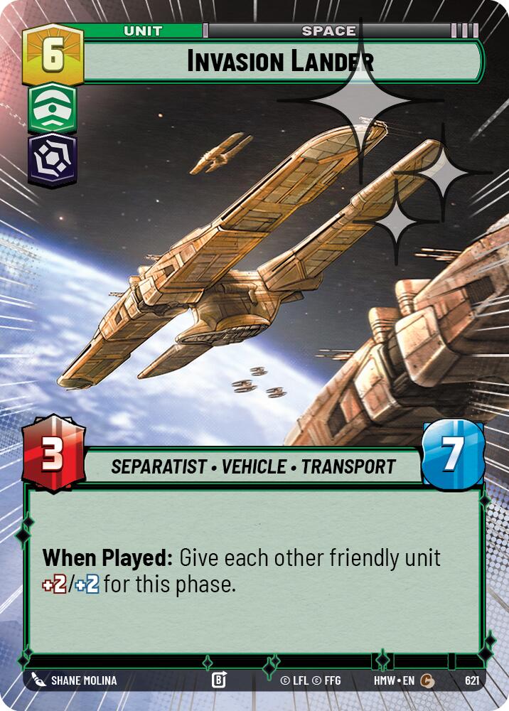 Invasion Lander Hyperspace Foil 621 (Homeworlds)  - Foil