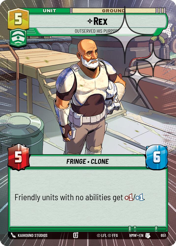 Rex Outserved His Purpose Hyperspace Foil 651 (Homeworlds)  - Foil