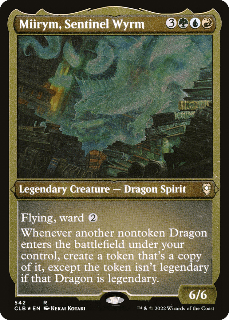 Miirym, Sentinel Wyrm (CLB-542) - Commander Legends: Battle for Baldur's Gate Etched Foil