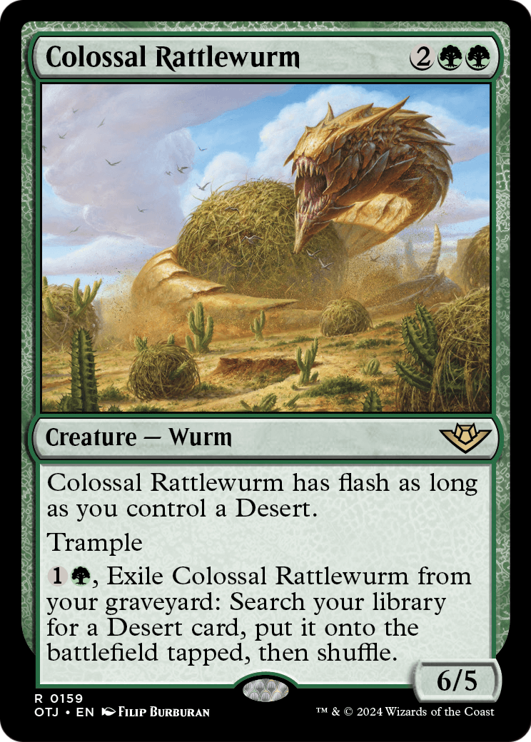 Colossal Rattlewurm [Outlaws of Thunder Junction] Foil