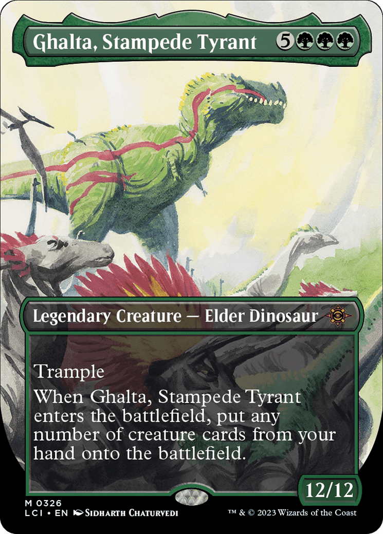 Ghalta, Stampede Tyrant (Borderless) [The Lost Caverns of Ixalan] Foil