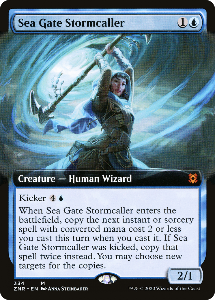 Sea Gate Stormcaller (Extended Art) [Zendikar Rising] Foil