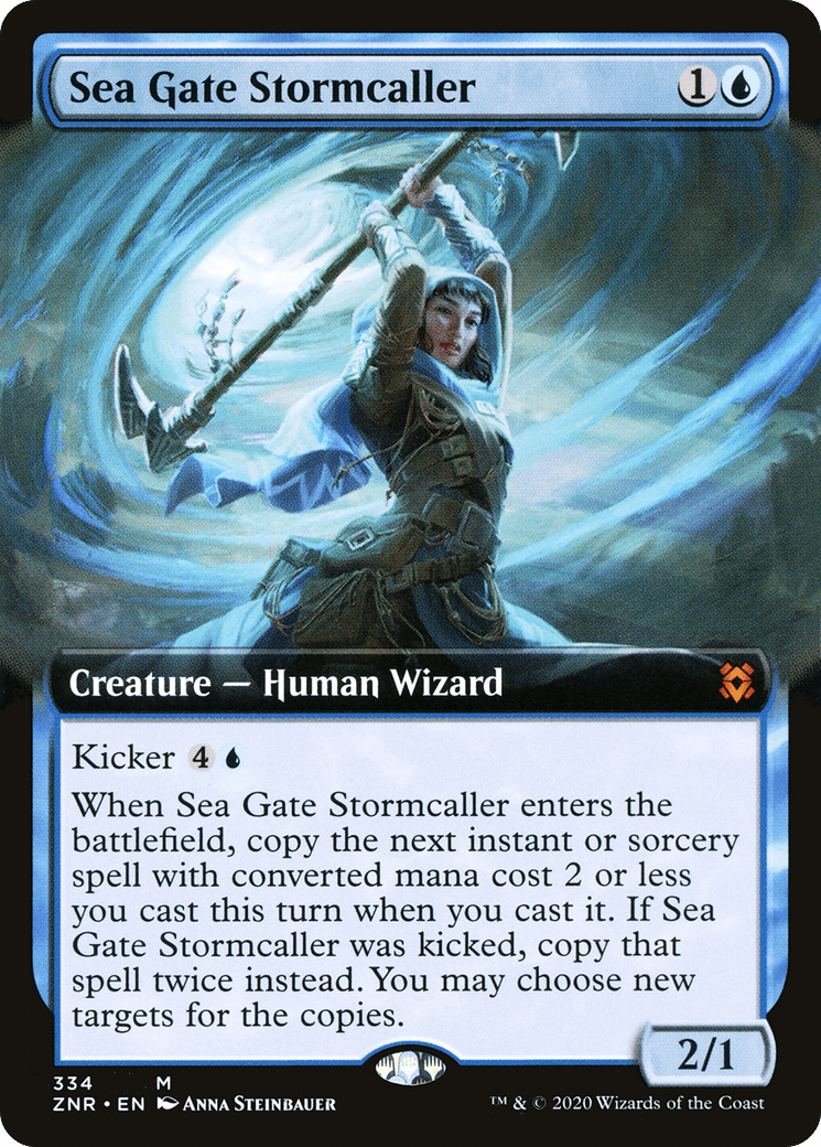 Sea Gate Stormcaller (Extended Art) [Zendikar Rising] Foil