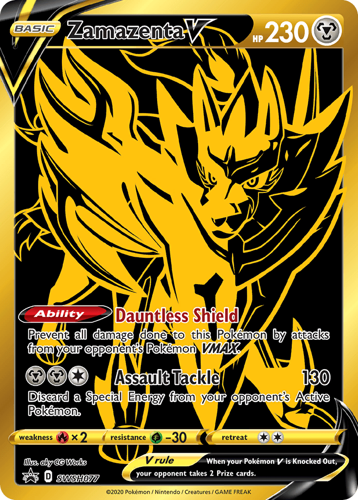 Zamazenta V SWSH077  - Holofoil SWSH Sword & Shield Promo Cards - Promo
