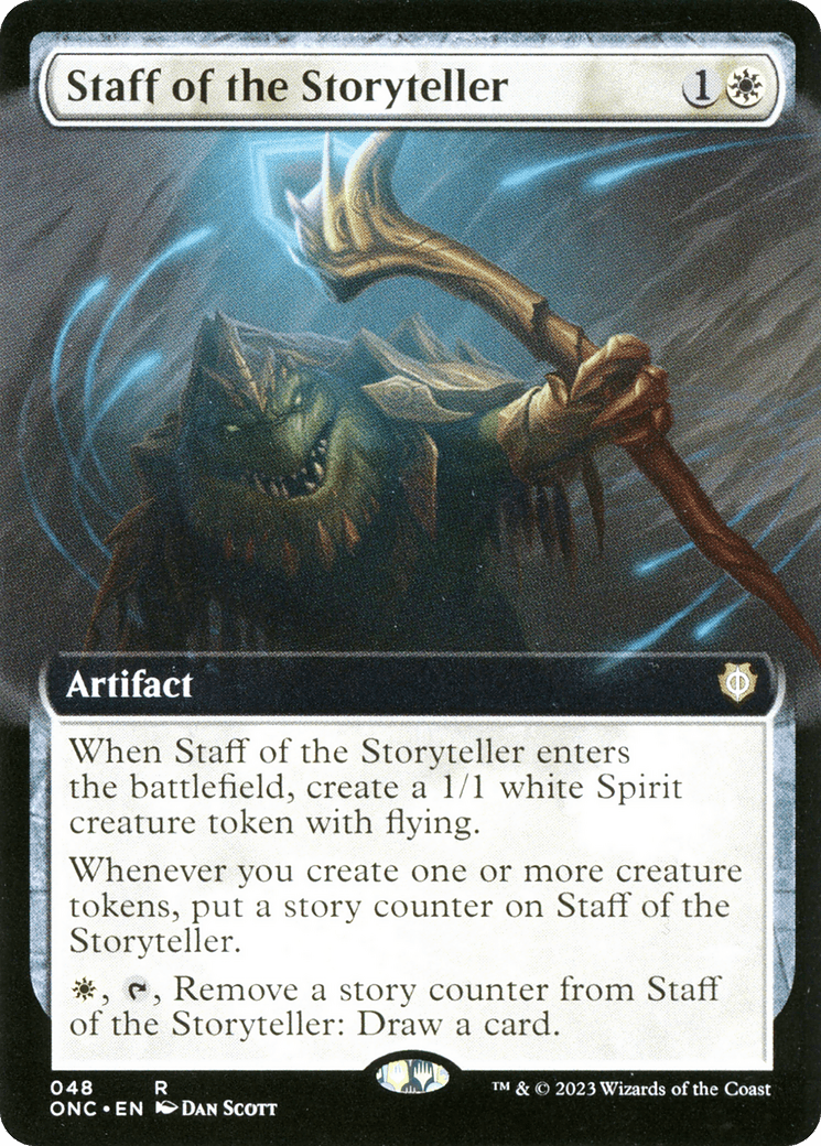 Staff of the Storyteller (Extended Art) [Phyrexia: All Will Be One Commander] Foil