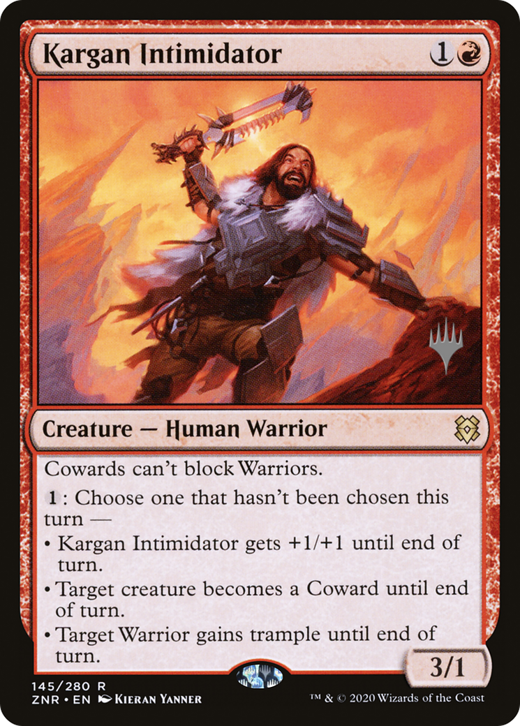 Kargan Intimidator (Promo Pack) [Zendikar Rising Promos] Foil