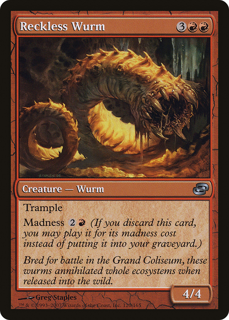 Reckless Wurm [Planar Chaos] Foil