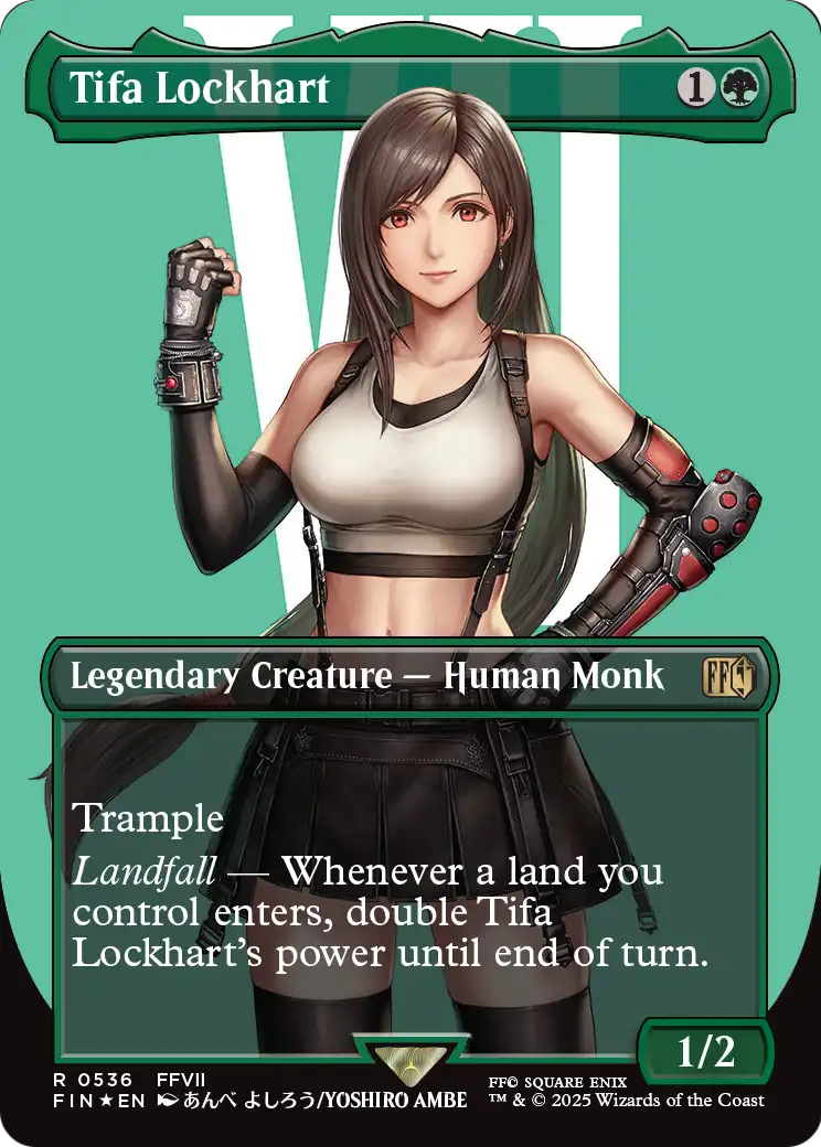 Tifa Lockhart (Borderless) (Surge Foil) (536) [FINAL FANTASY]