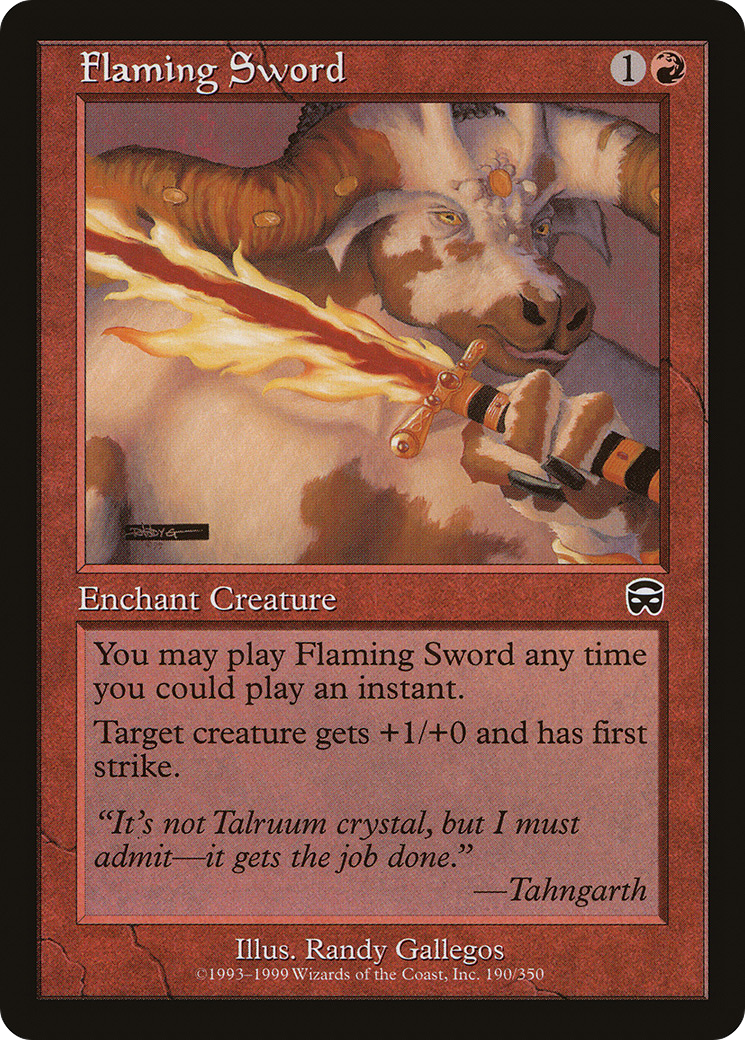 Flaming Sword [Mercadian Masques] Foil