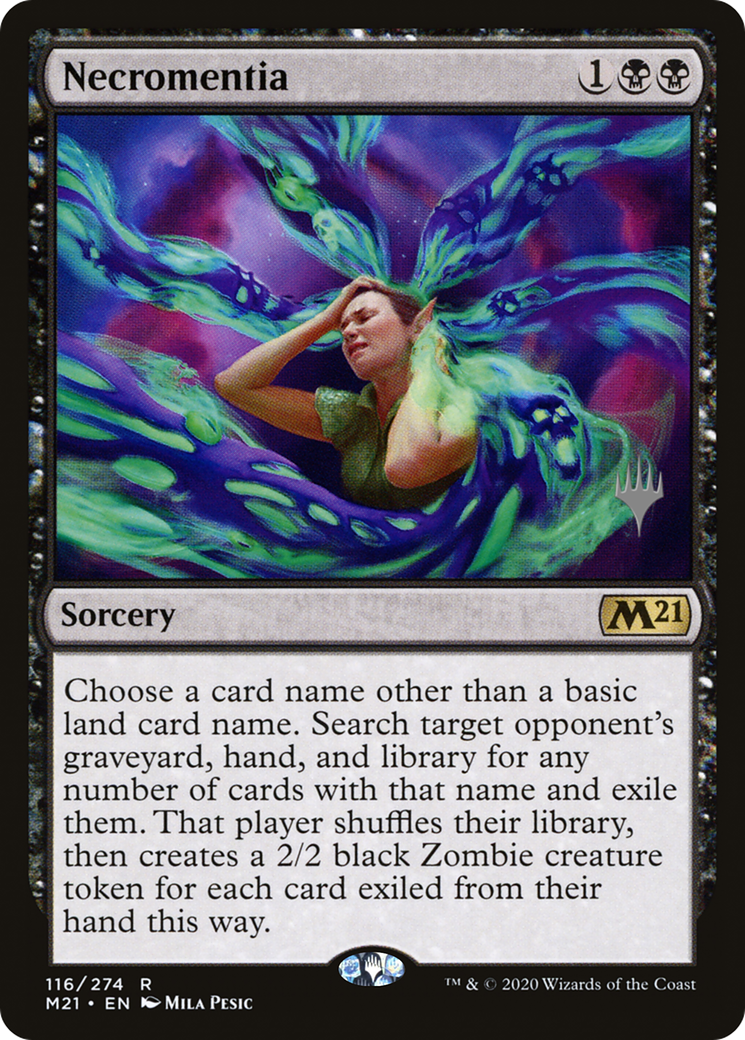 Necromentia (Promo Pack) [Core Set 2021 Promos] Foil