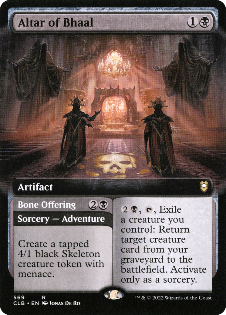 Altar of Bhaal // Bone Offering (Extended Art) [Commander Legends: Battle for Baldur's Gate] Foil