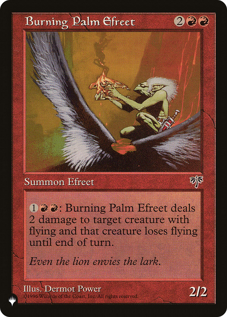 Burning Palm Efreet |  (MIR-161) [The List]