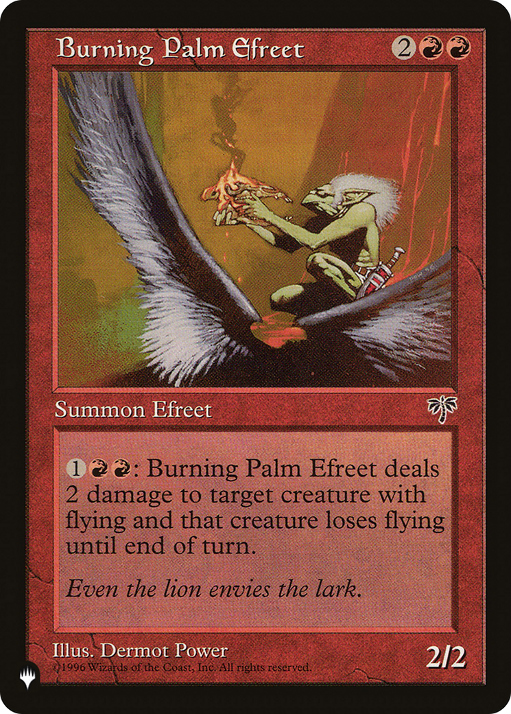 Burning Palm Efreet |  (MIR-161) [The List]
