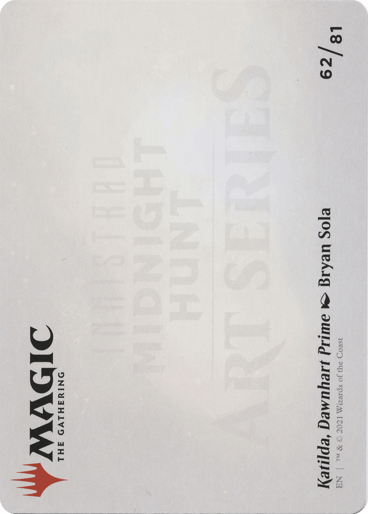 Katilda, Dawnhart Prime // Katilda, Dawnhart Prime (AMID-062) - Midnight Hunt Art Series (Borderless) Foil