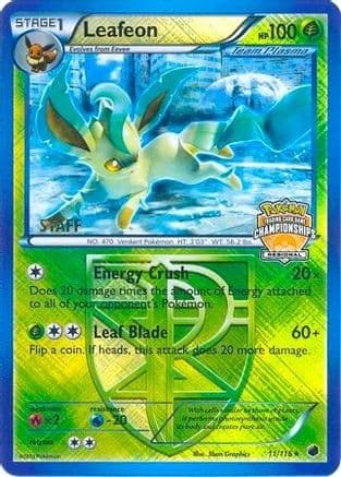 Leafeon (Regional Championships) [Staff] 11/116 - League & Championship Cards Reverse Holofoil
