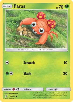 Paras 006/181 - SM  Team Up Reverse Holofoil
