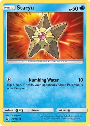 Staryu 28/181 - SM  Team Up Reverse Holofoil