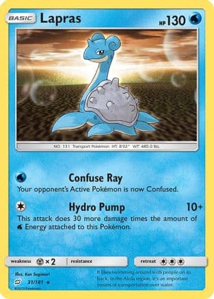 Lapras 031  - Reverse Holofoil SM  Team Up - Rare