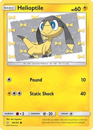 Helioptile 49/181 - SM  Team Up Reverse Holofoil
