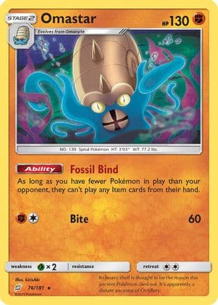 Omastar 76/181 - SM  Team Up Reverse Holofoil
