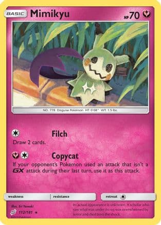 Mimikyu 112  - Reverse Holofoil SM  Team Up - Rare