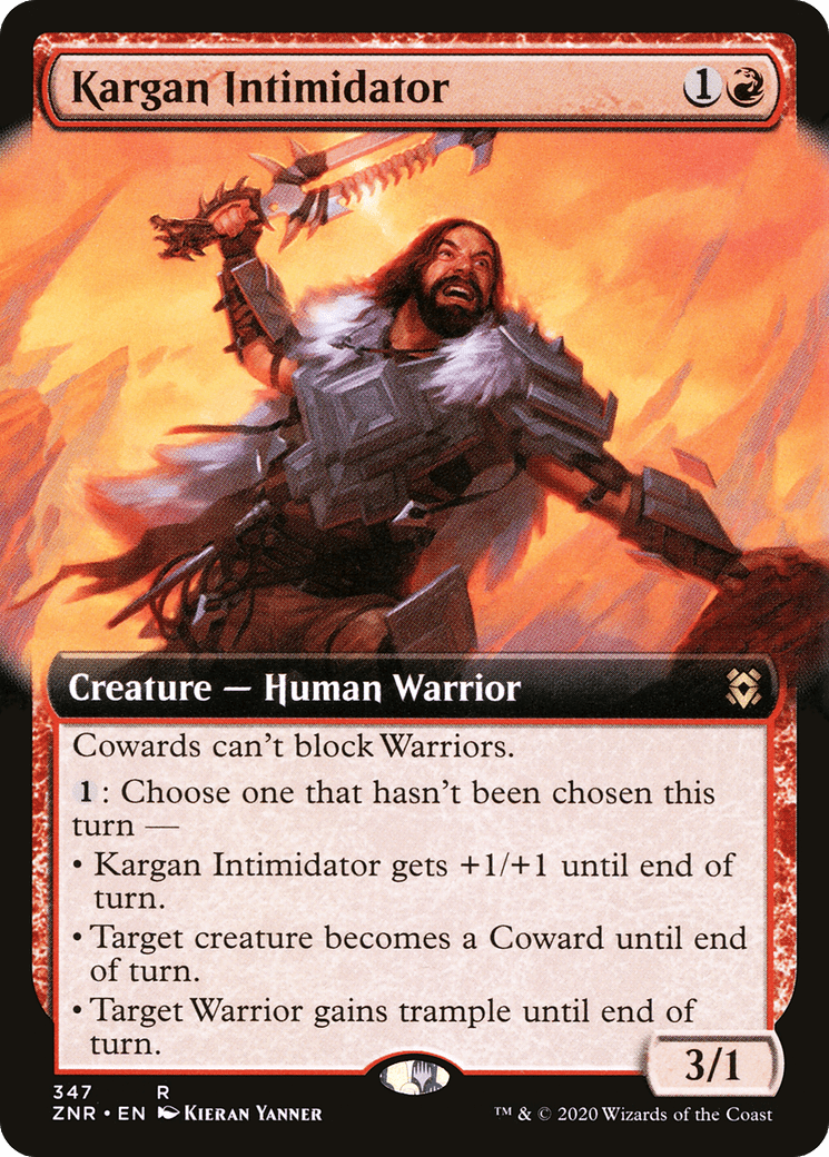Kargan Intimidator (Extended Art) [Zendikar Rising] Foil