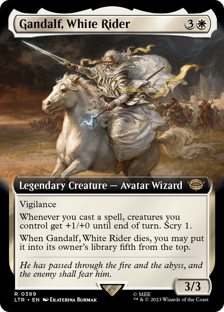 Gandalf, White Rider (Extended Art) [The Lord of the Rings: Tales of Middle-Earth] Foil