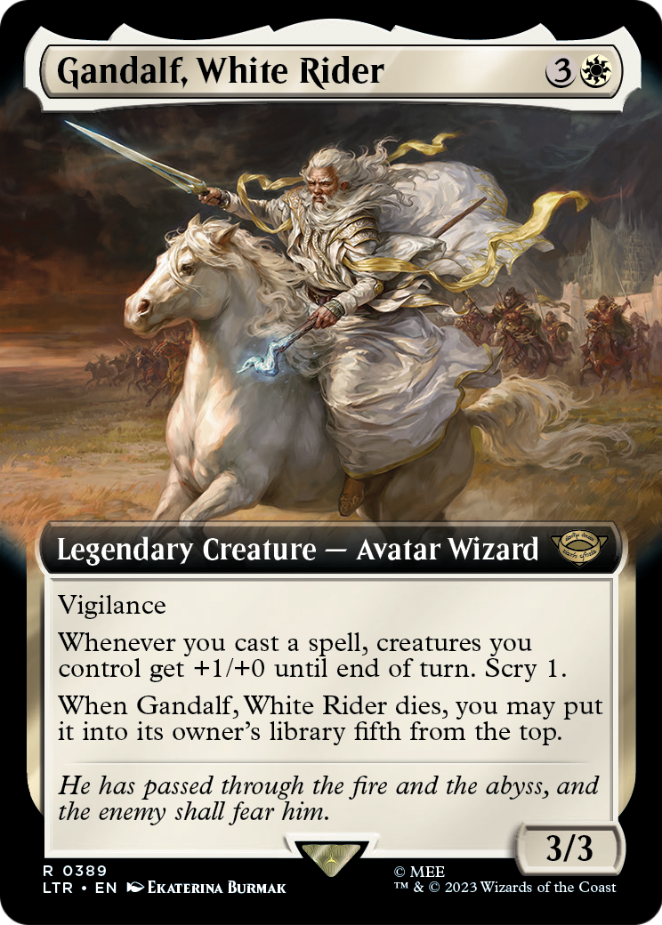 Gandalf, White Rider (Extended Art) [The Lord of the Rings: Tales of Middle-Earth] Foil