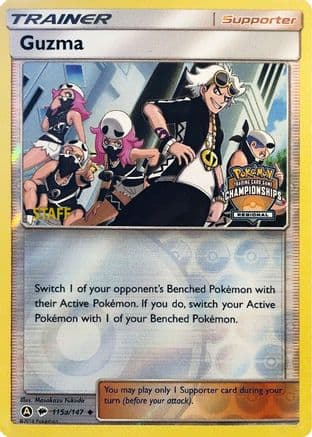 Guzma (Regional Championships) [Staff] 115a/147 - League & Championship Cards Reverse Holofoil