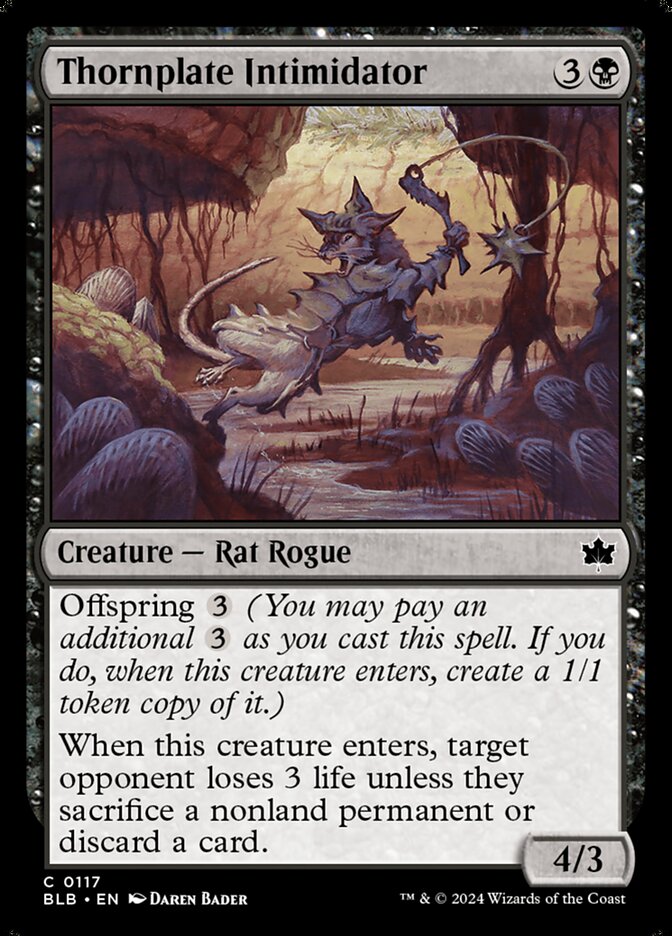 Thornplate Intimidator 117 (Bloomburrow)  - Foil
