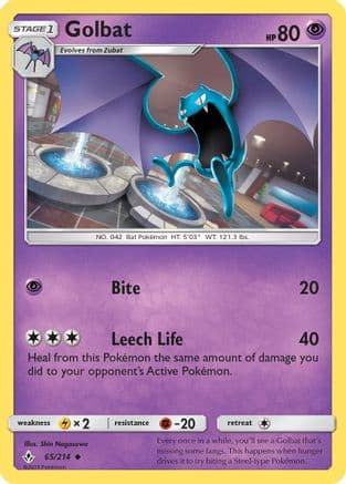 Golbat 65/214 - SM  Unbroken Bonds Reverse Holofoil