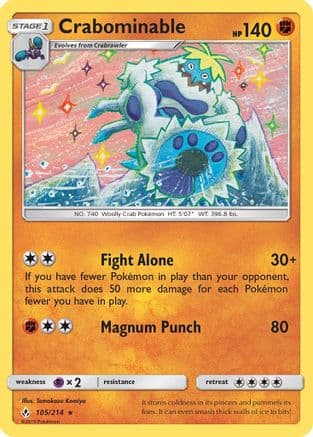 Crabominable 105/214 - SM  Unbroken Bonds Reverse Holofoil